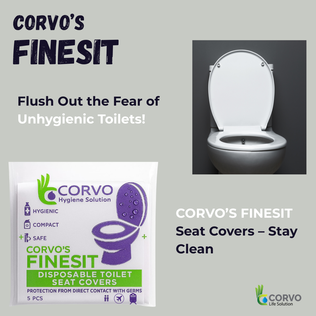 Finesit Disposable Toilet Seat Covers – Waterproof , Hygienic  & Travel-Friendly  | Public Toilet Protection Sheets