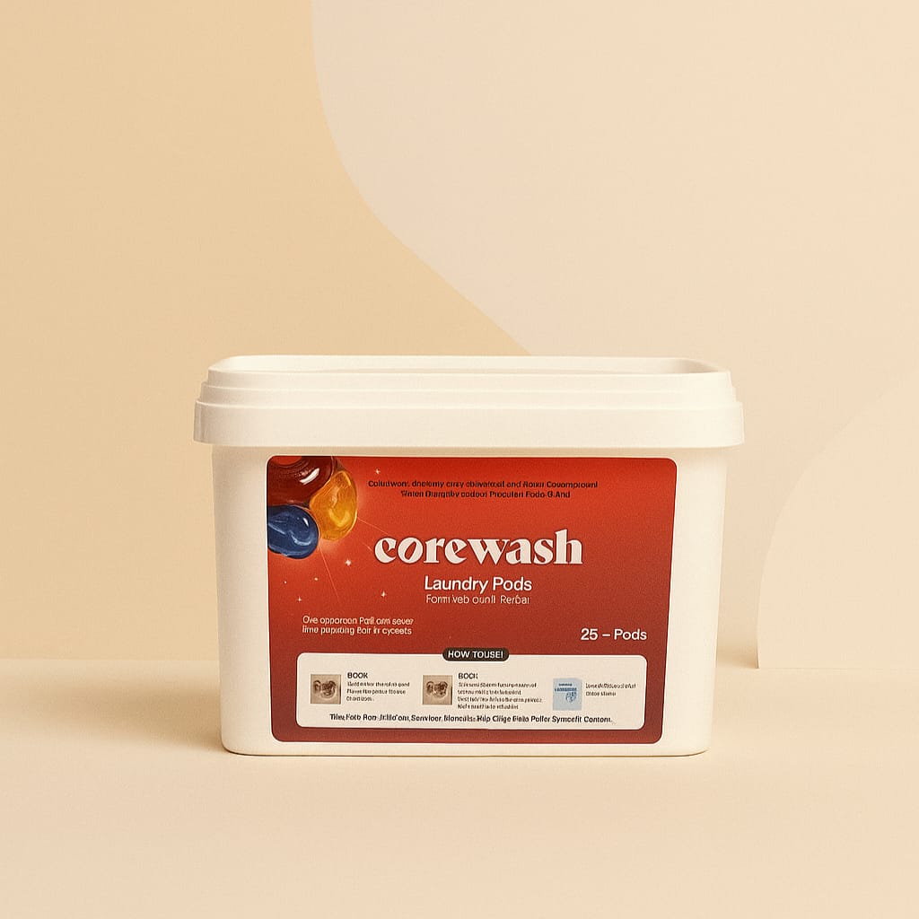 Corewash Laundry Pods – Powerful Stain Removal | 3-in-1 Deep Cleaning Detergent Capsules